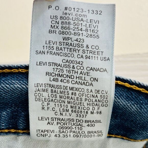 Vintage Levi's 559 Relaxed Straight Jeans Dark Wash Blue Men's 38 X 32 Batwing - Picture 12 of 12